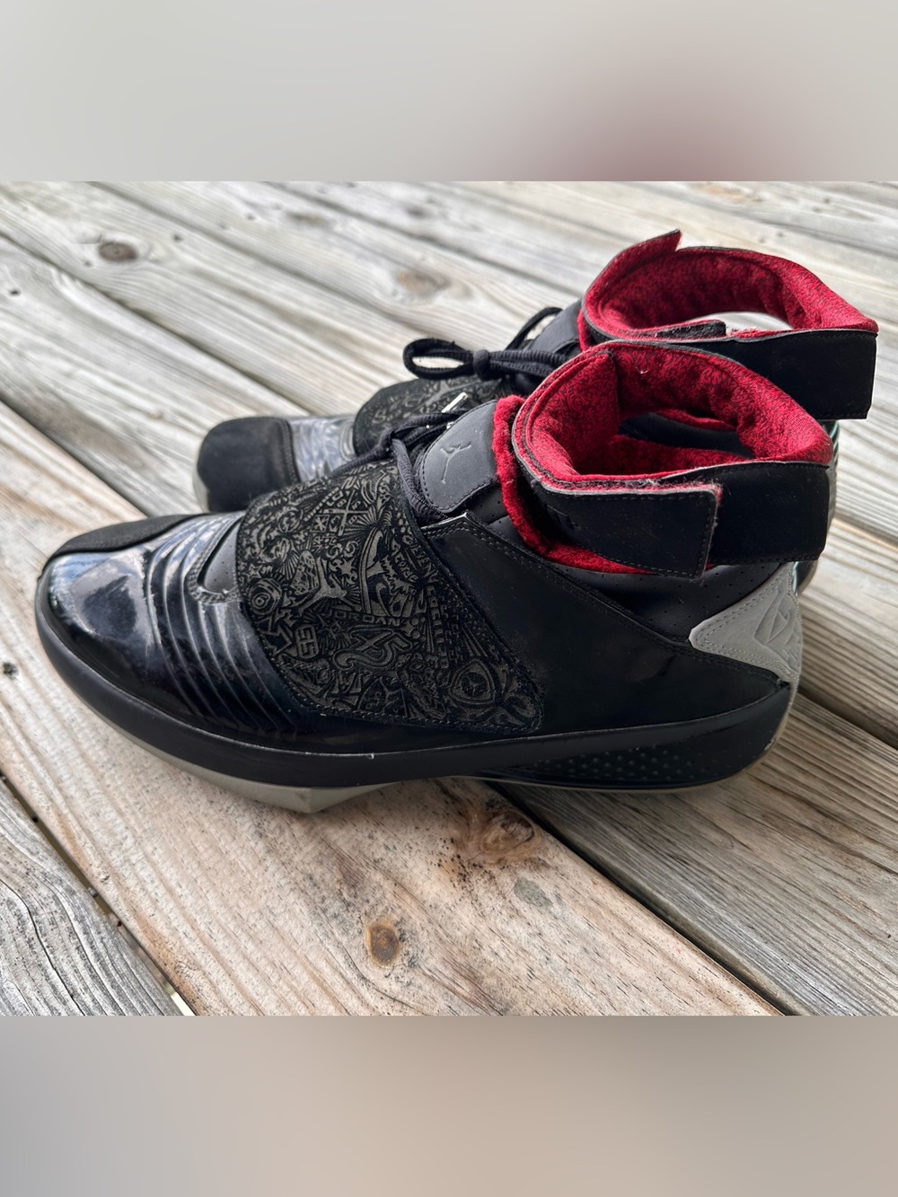 Air Jordan XX 20 Retro Stealth 2015 Black Red Men’s 13.5 310455-002 Rare